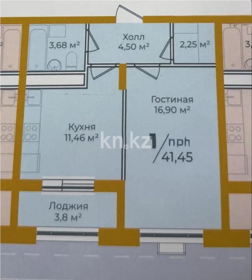 Продажа 2-комнатной квартиры, 41.5 м² в Астане