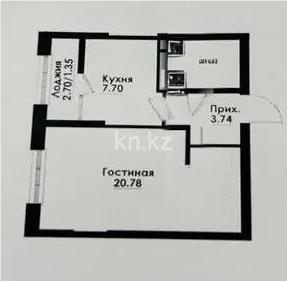 Продажа 1-комнатной квартиры, 37.7 м², ул. Толе би, дом  290/1 - Продажа  однокомнатных квартир в новостройках Алматы без посредников фото 4 из 4