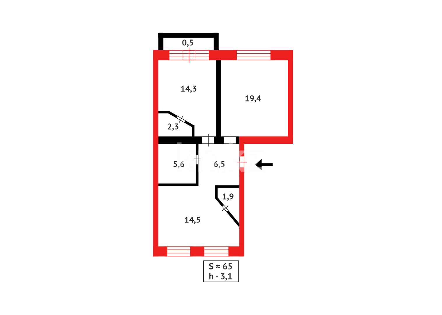 Продажа 2-комнатной квартиры, 65 м² - Продажа квартир в Караганде - страница 41 фото 19 из 19