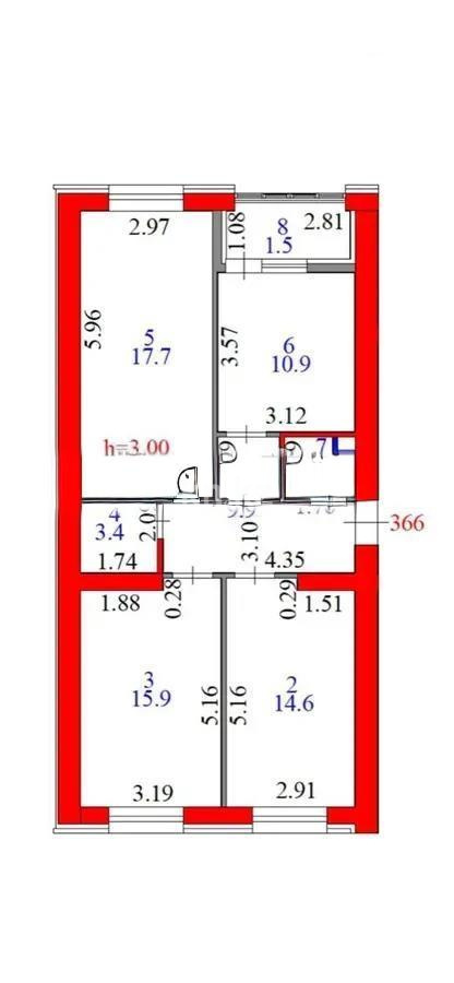 Продажа 3-комнатной квартиры, 75.7 м², ул. Култегин, дом  4 - Продажа квартир в Астане фото 7 из 7