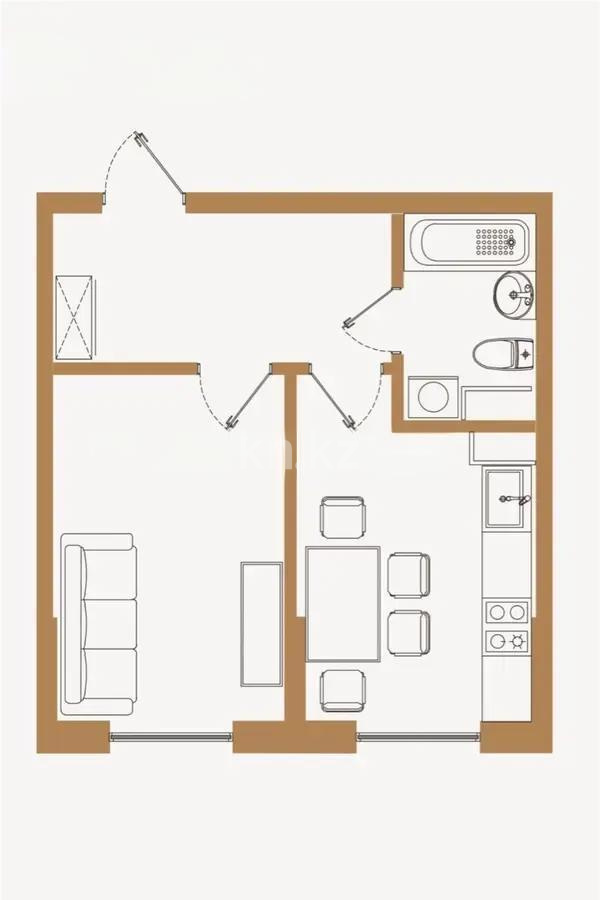 Продажа 1-комнатной квартиры, 34.9 м², ул. Байге, дом  12а/1 - Продажа квартир в Алматы фото 1 из 1