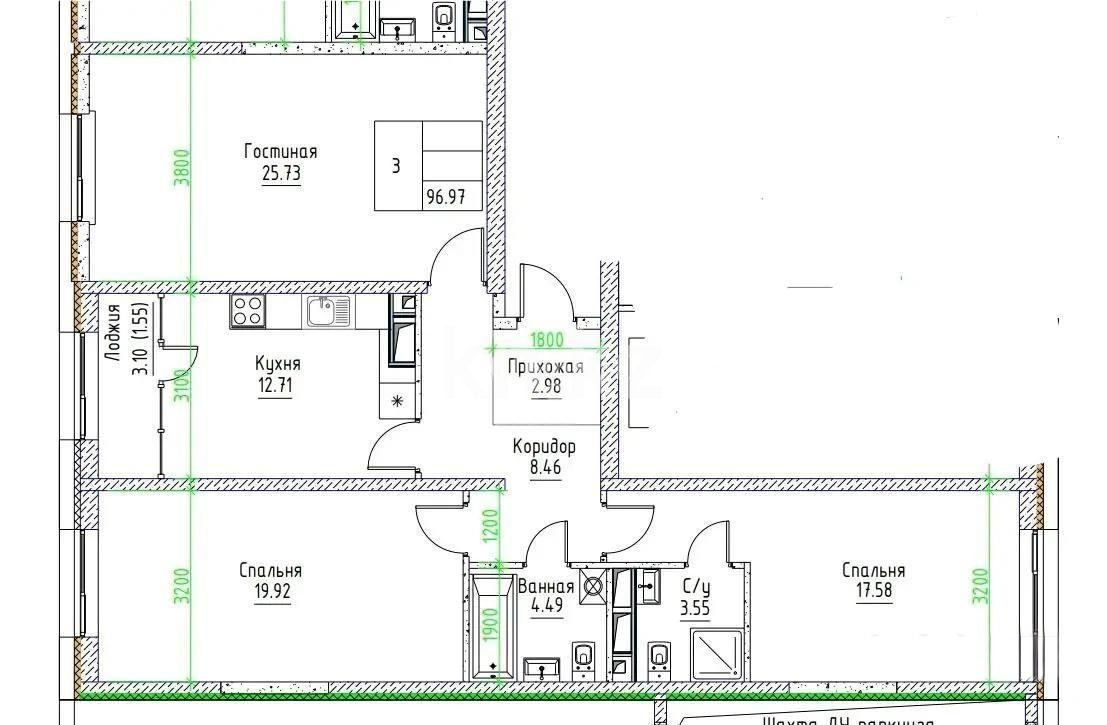 Продажа 3-комнатной квартиры, 95 м² - Продажа квартир в Казахстане - страница 24 фото 5 из 5