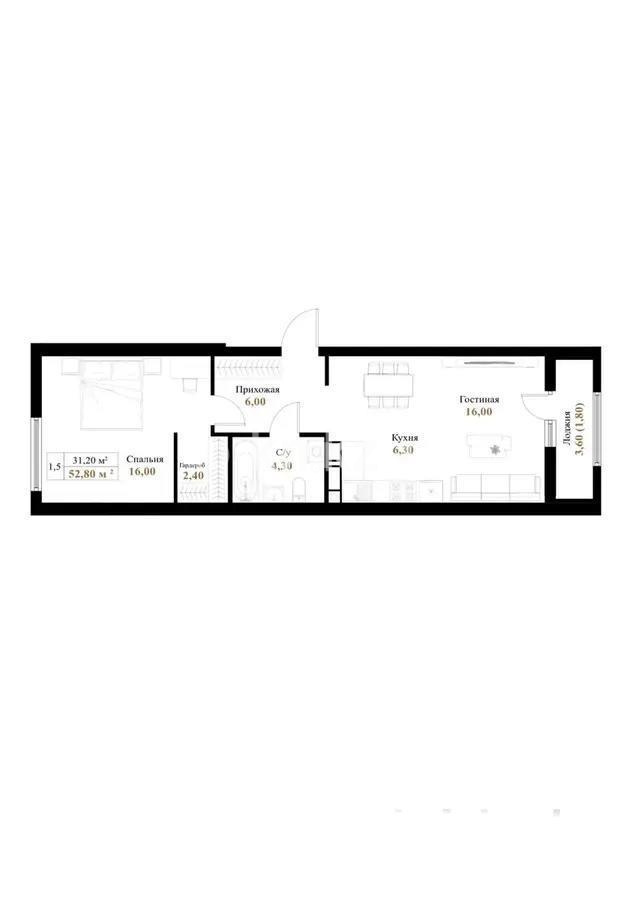 Продажа 2-комнатной квартиры, 55 м², ул. Момышулы, дом  11/1 - Продажа квартир в новостройках Алматы без посредников с фото фото 1 из 1