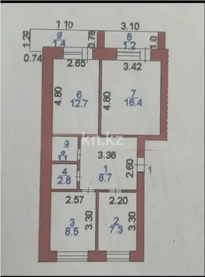 Продажа 3-комнатной квартиры, 60 м² - Продажа квартир в Караганде фото 6 из 6
