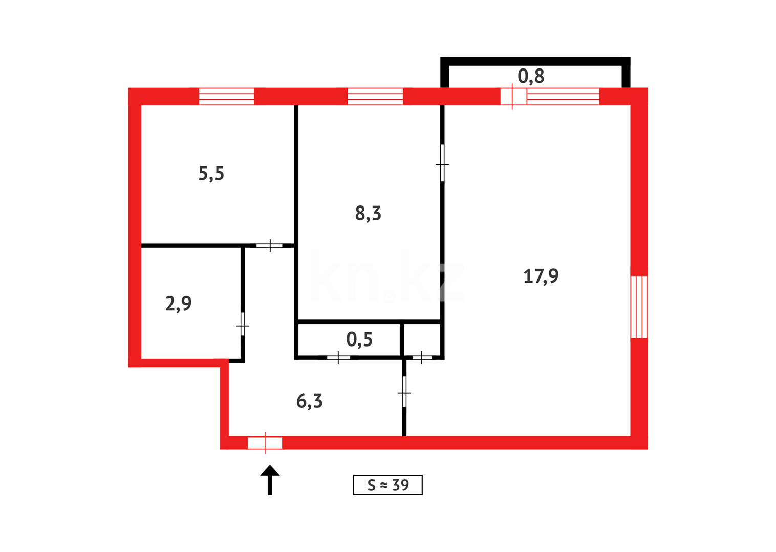Продажа 2-комнатной квартиры, 43 м², бульвар Независимости в Темиртау - фото 10