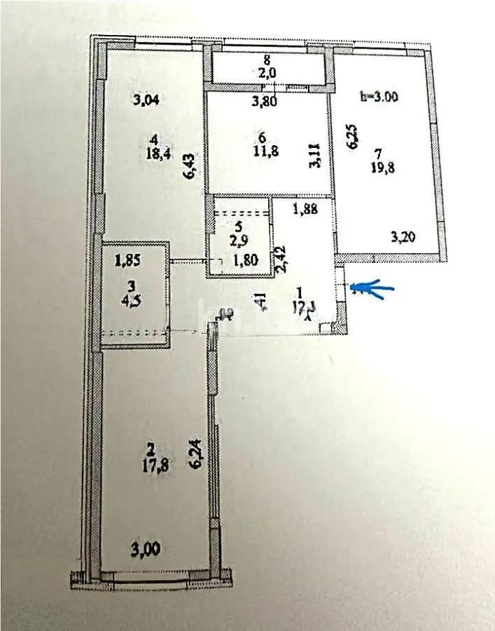 Продажа 3-комнатной квартиры, 90 м², ул. Серкебаева, дом  22 в Астане