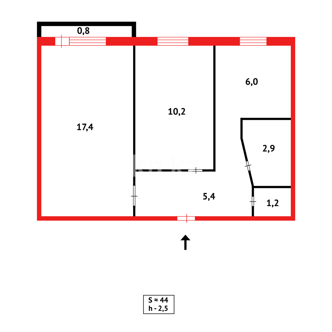 Продажа 2-комнатной квартиры, 45 м² - Продажа квартир в Караганде - страница 77 фото 9 из 9