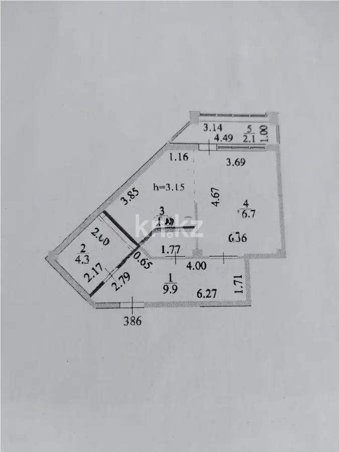 Продажа 1-комнатной квартиры, 45.8 м², пр. Мангилик Ел, дом  21 в Астане - фото 4