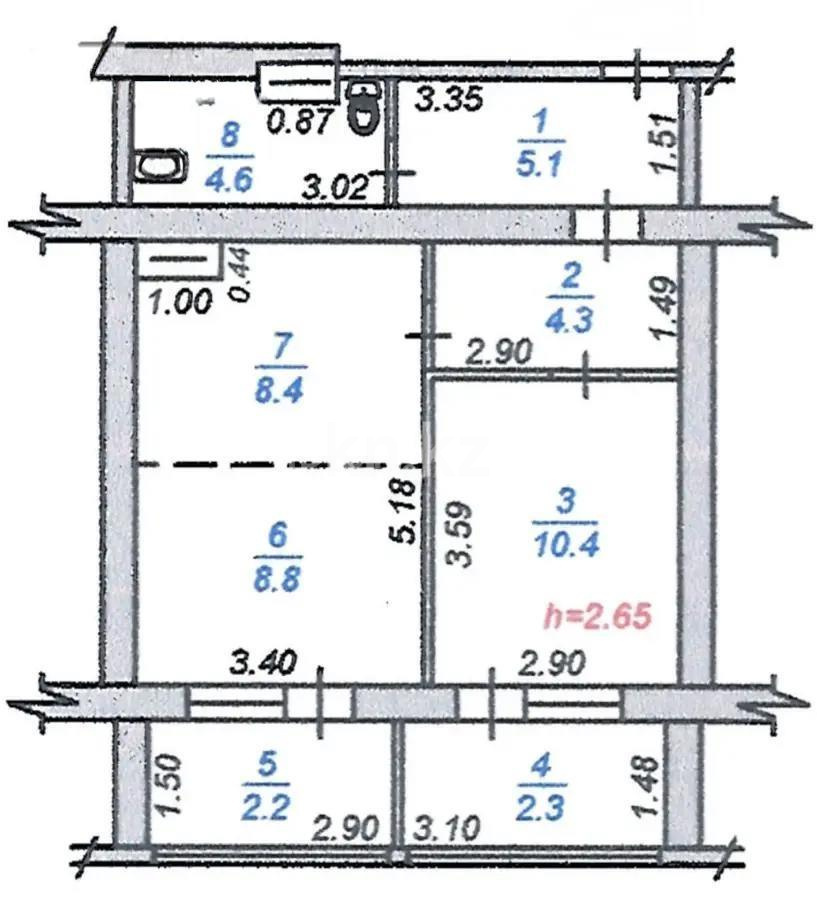 Продажа 2-комнатной квартиры, 47 м² - Недвижимость в Казахстане - страница 19 фото 6 из 6
