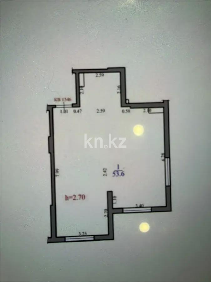 Продажа 2-комнатной квартиры, 53.6 м² в Алматы