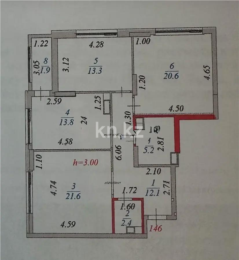 Продажа 3-комнатной квартиры, 92 м², пр. Туран, дом  44/2 в Астане - фото 7