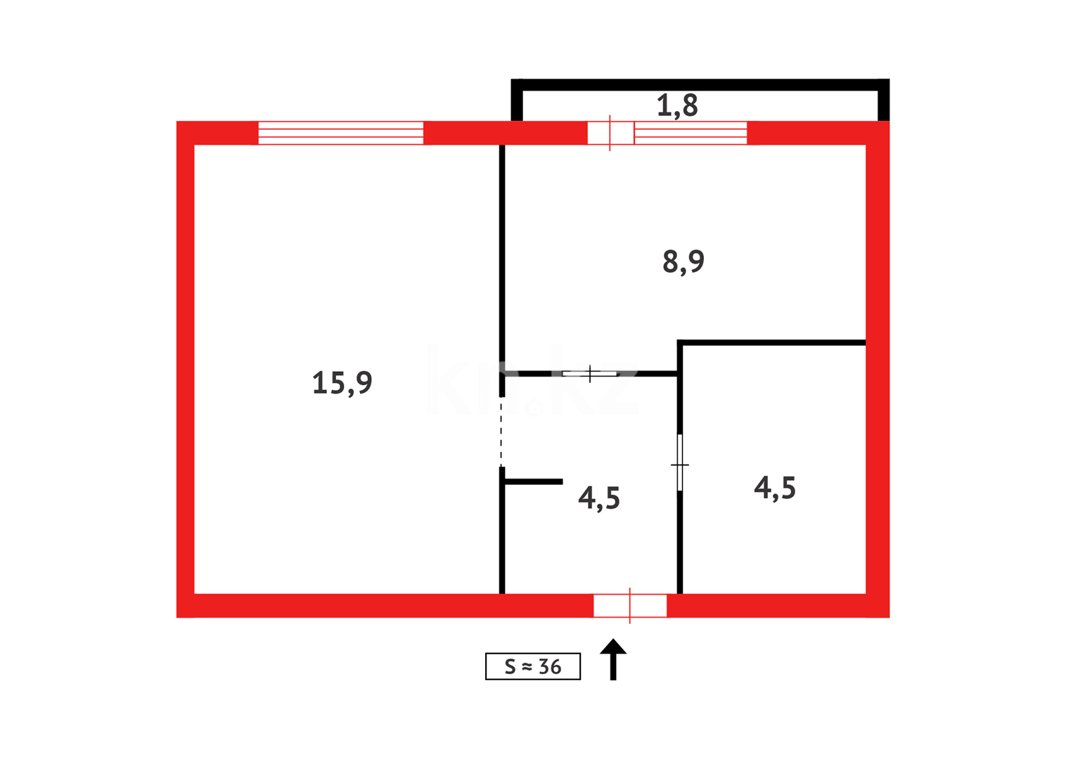 Продажа 1-комнатной квартиры, 36 м² - Продажа однокомнатных квартир в р-не Нура Астаны - страница 29 фото 8 из 8