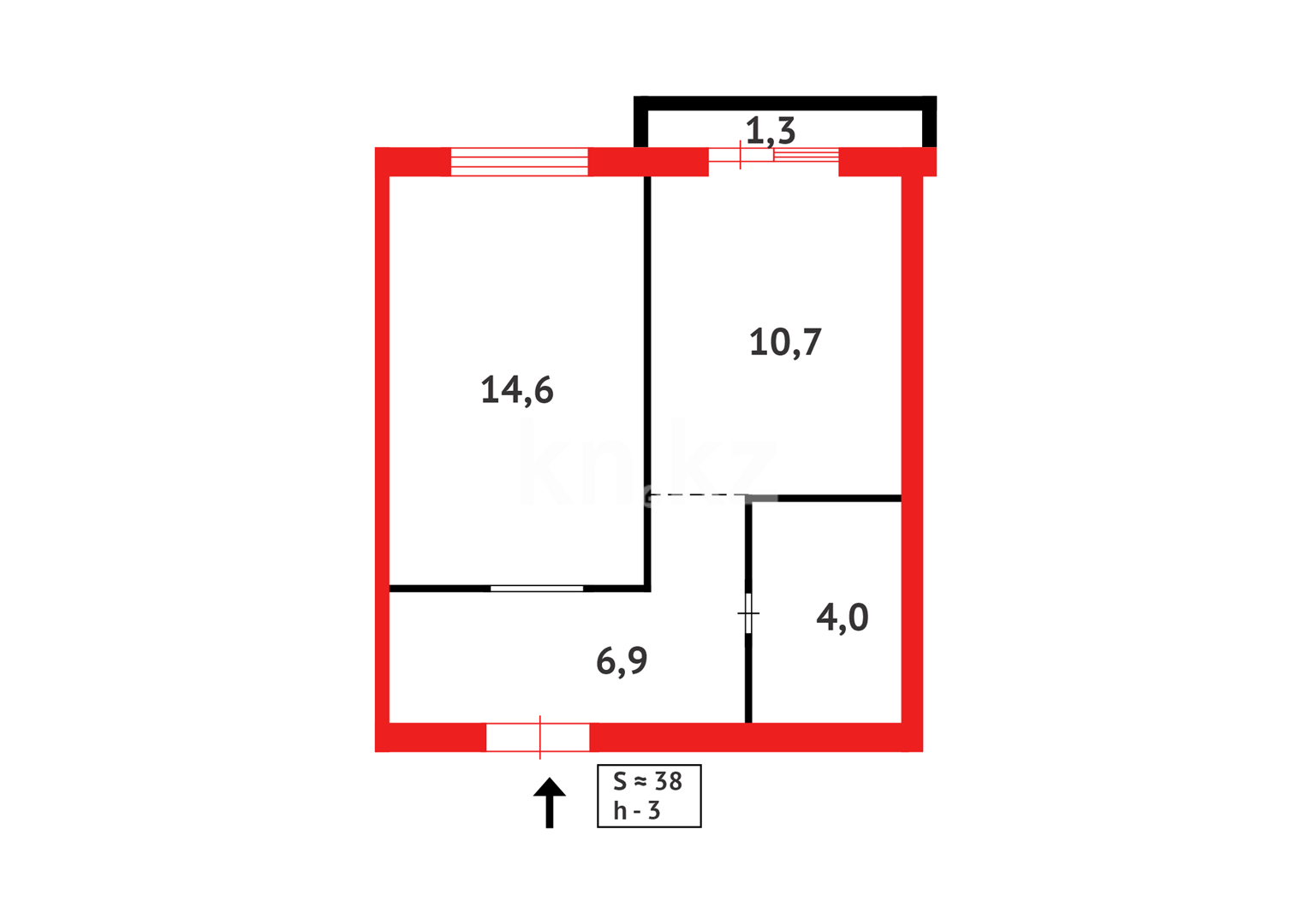 Продажа 1-комнатной квартиры, 37 м² - Продажа однокомнатных квартир в Караганде - страница 10 фото 14 из 14