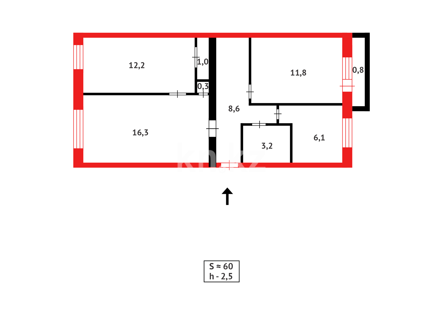 Продажа 3-комнатной квартиры, 60 м² в Темиртау - фото 9