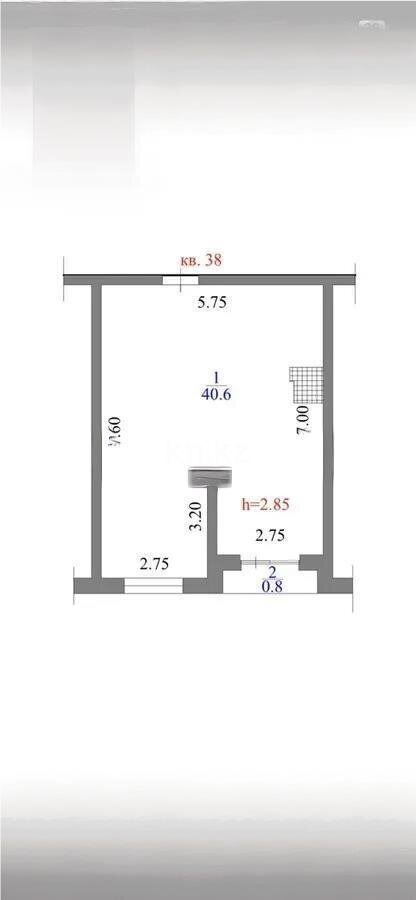 Продажа 1-комнатной квартиры, 41.4 м² в Алматы
