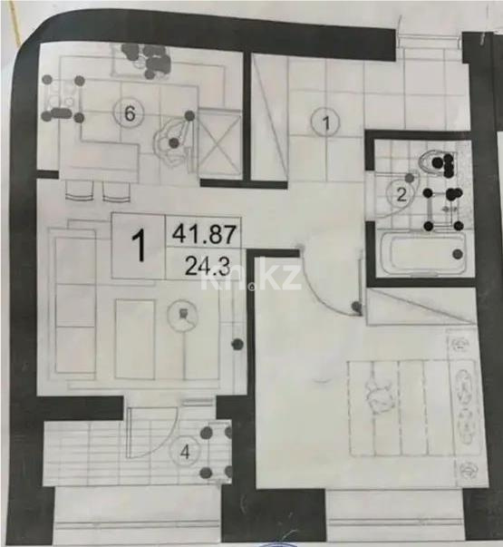 Продажа 2-комнатной квартиры, 42 м² в Астане - фото 2