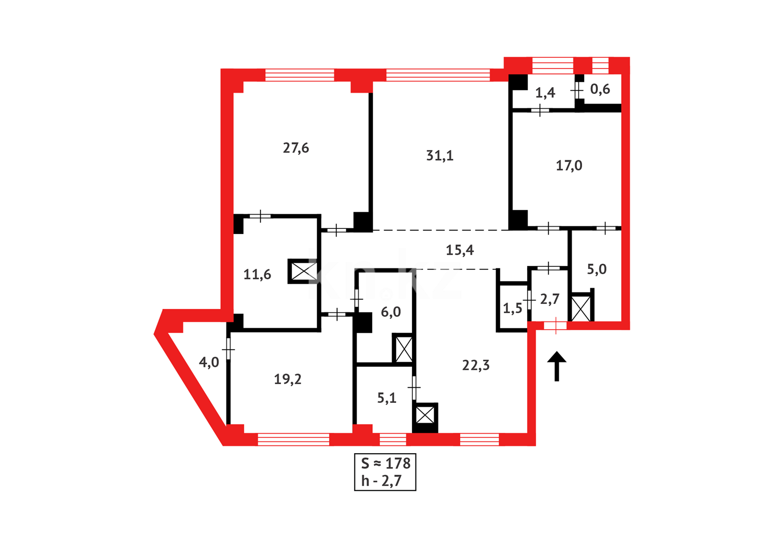 Продажа 4-комнатной квартиры, 178 м² - Продажа четырехкомнатных квартир в блочном доме в Астане - страница 2 фото 20 из 20