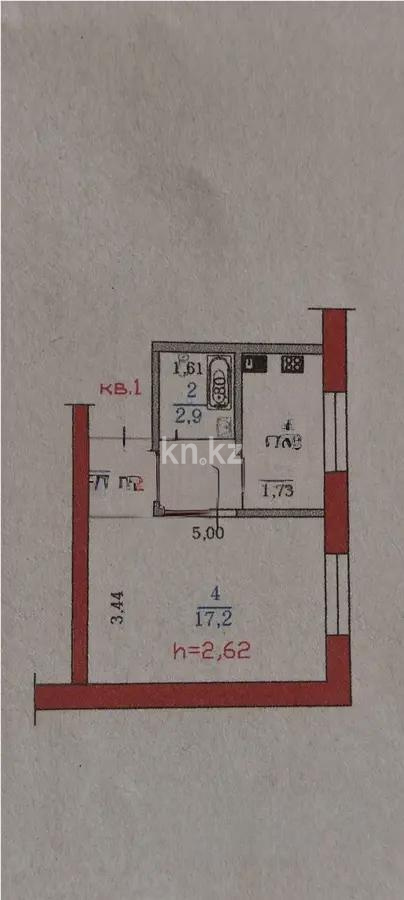 Продажа 1-комнатной квартиры, 30.1 м² - Продажа однокомнатных квартир от собственников в Алматы фото 3 из 3