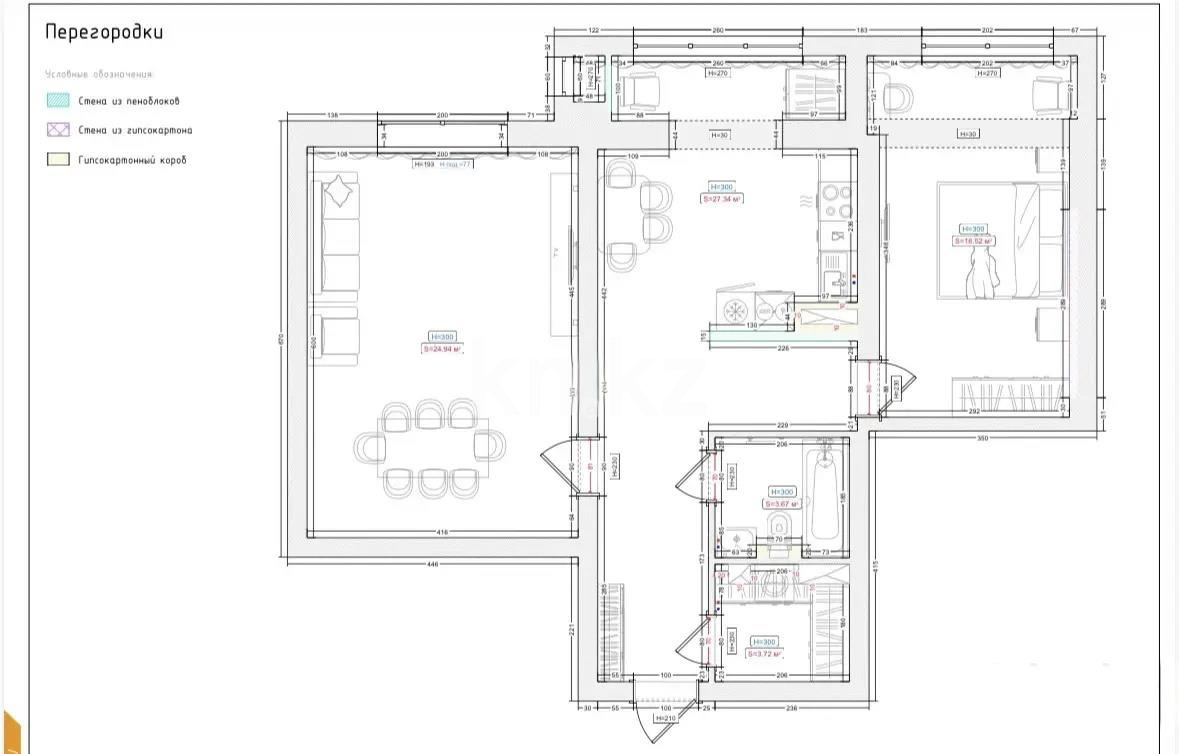 Продажа 2-комнатной квартиры, 75 м² в Алматы - фото 4