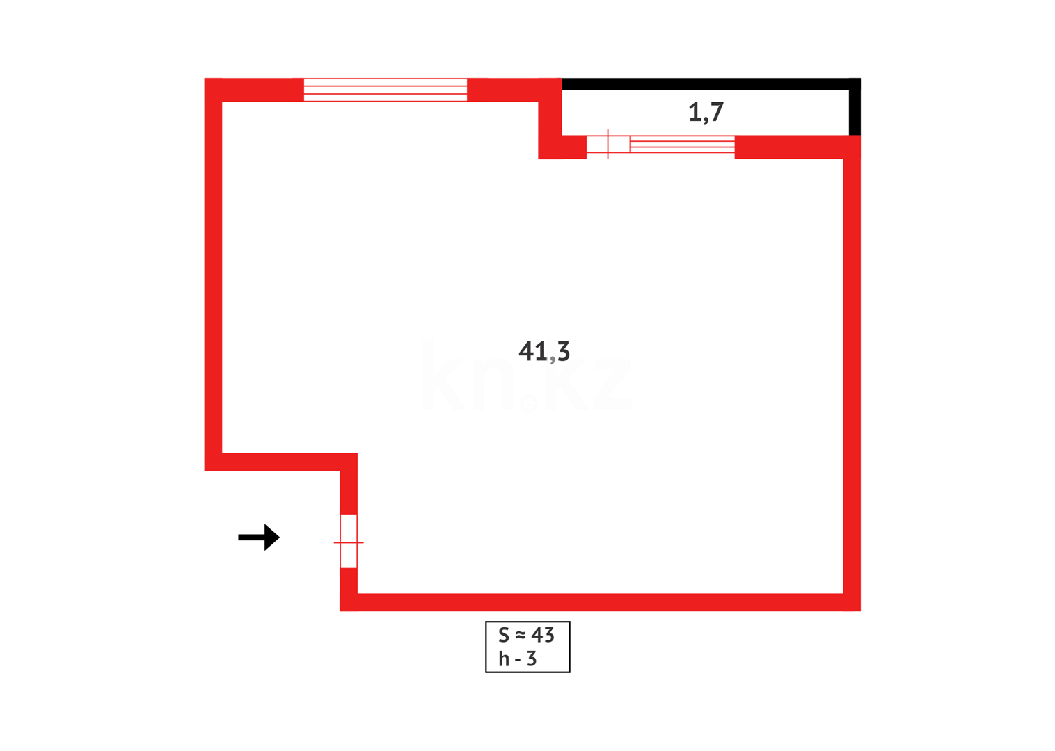 Продажа 1-комнатной квартиры, 43 м² - Продажа баз, складов и промышленной недвижимости в Жезказгане фото 10 из 10
