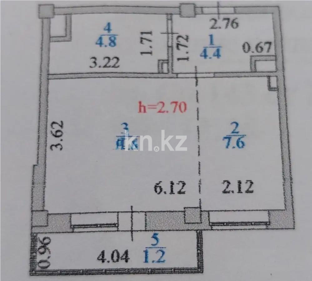 Продажа 1-комнатной квартиры, 32 м², ул. Иманова, дом  44 - Продажа квартир в Астане фото 5 из 5