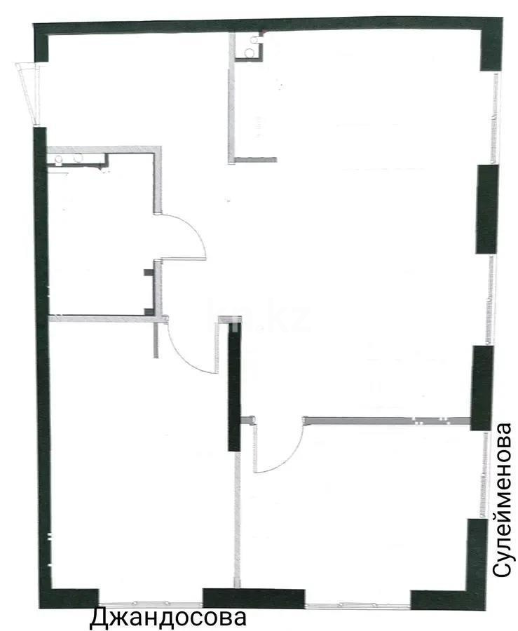 Продажа 1-комнатной квартиры, 62 м², ул. Жандосова, дом  108/1 - Продажа квартир в Алматы фото 1 из 1