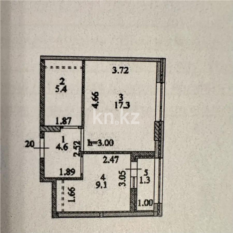 Продажа 1-комнатной квартиры, 37.7 м² в Астане