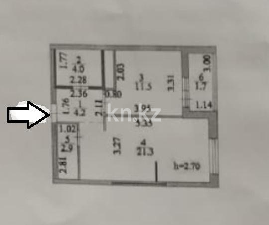 Продажа 1-комнатной квартиры, 45.6 м² в Астане - фото 3