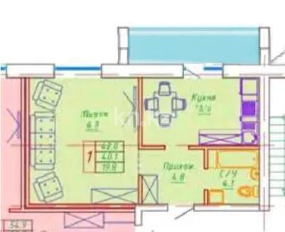 Продажа 1-комнатной квартиры, 42 м², ул. Бокейхана, дом  13 стр - Продажа  однокомнатных квартир в новостройках Астаны без посредников фото 1 из 1