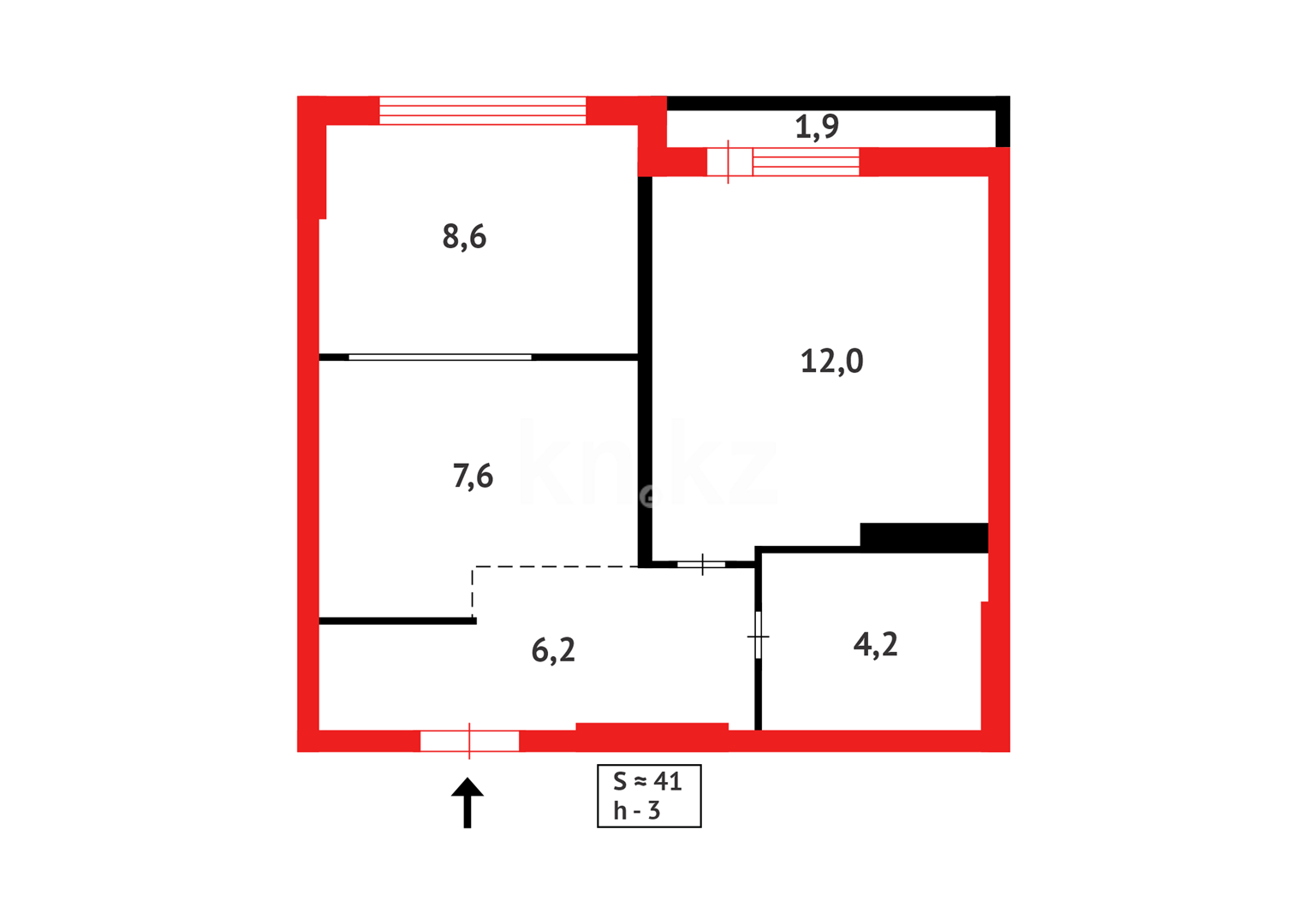 Продажа 2-комнатной квартиры, 40.5 м², ул. Е-36 - Продажа земельных участков в Уральске фото 10 из 10