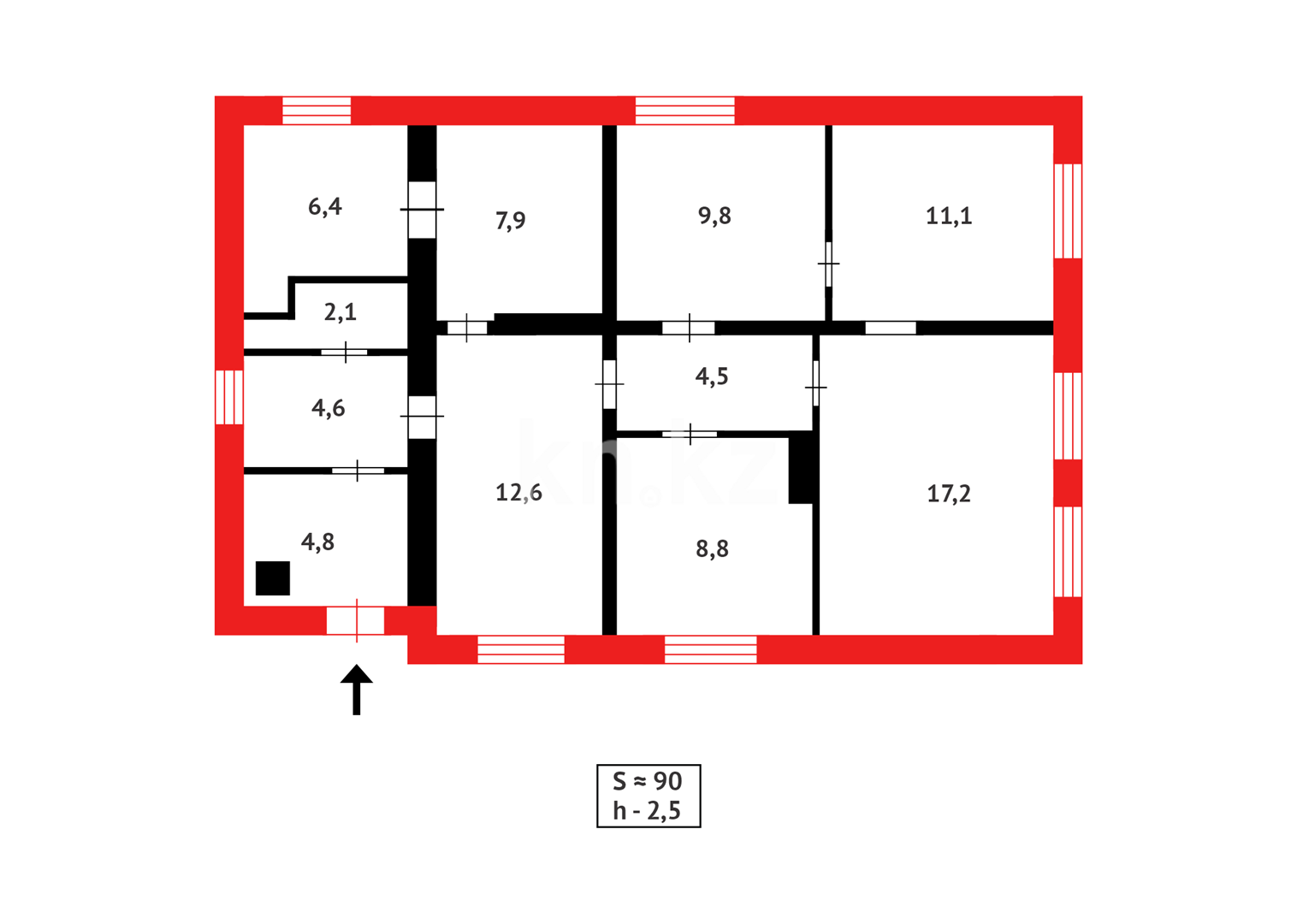 Продажа 4-комнатного дома, 90 м² - Продажа квартир в Карагандинской области фото 24 из 24