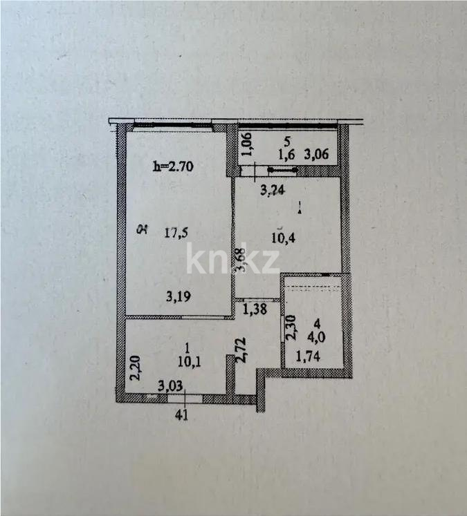 Продажа 1-комнатной квартиры, 43.6 м², ул. Шаймерденова, дом  2 - Продажа  однокомнатных квартир в Астане без посредников с фото фото 1 из 1