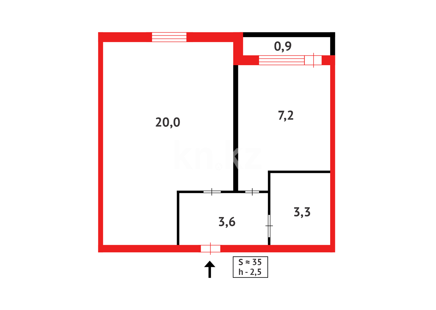 Продажа 1-комнатной квартиры, 35 м² - Продажа квартир в Караганде фото 6 из 6