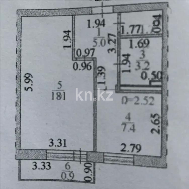 Продажа 1-комнатной квартиры, 37 м², ул. Жанадария, дом  126 - Продажа  однокомнатных квартир в Астане с фото фото 4 из 4