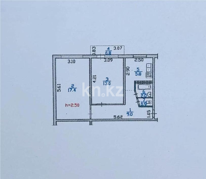 Продажа 2-комнатной квартиры, 48 м² - Продажа квартир в панельном доме в Казахстане фото 5 из 5