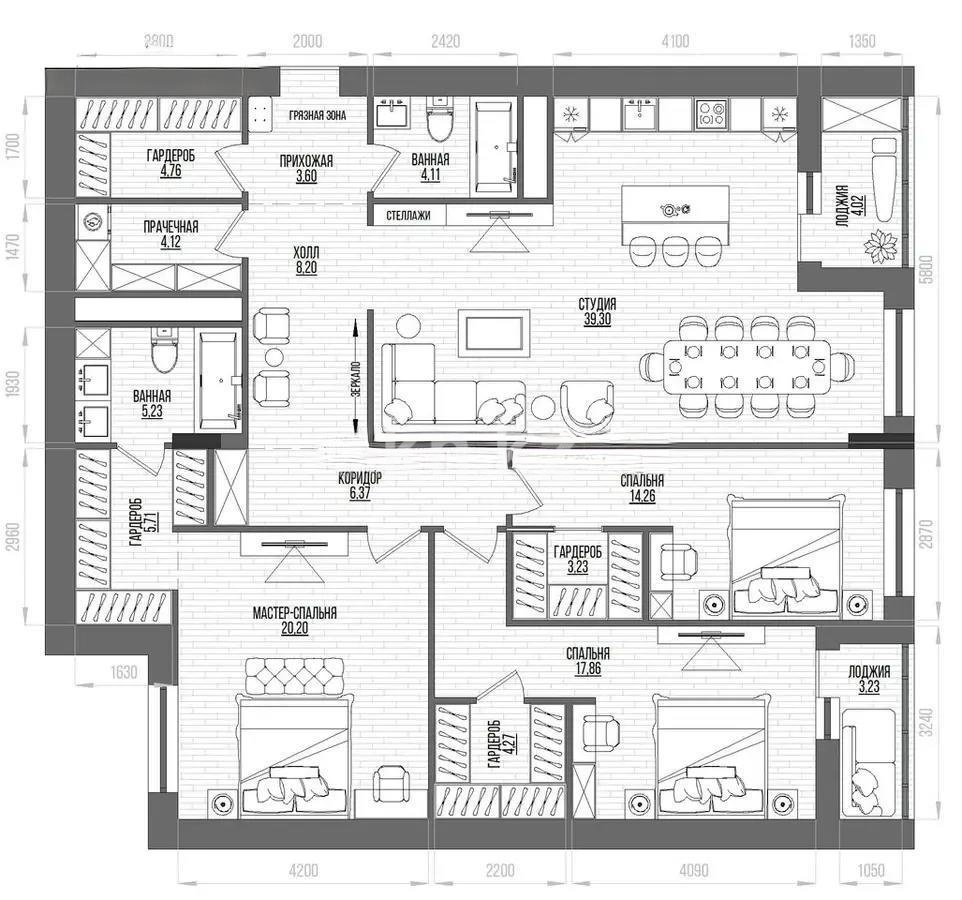 Продажа 4-комнатной квартиры, 144.87 м² - Продажа квартир в Астане - страница 9 фото 1 из 1