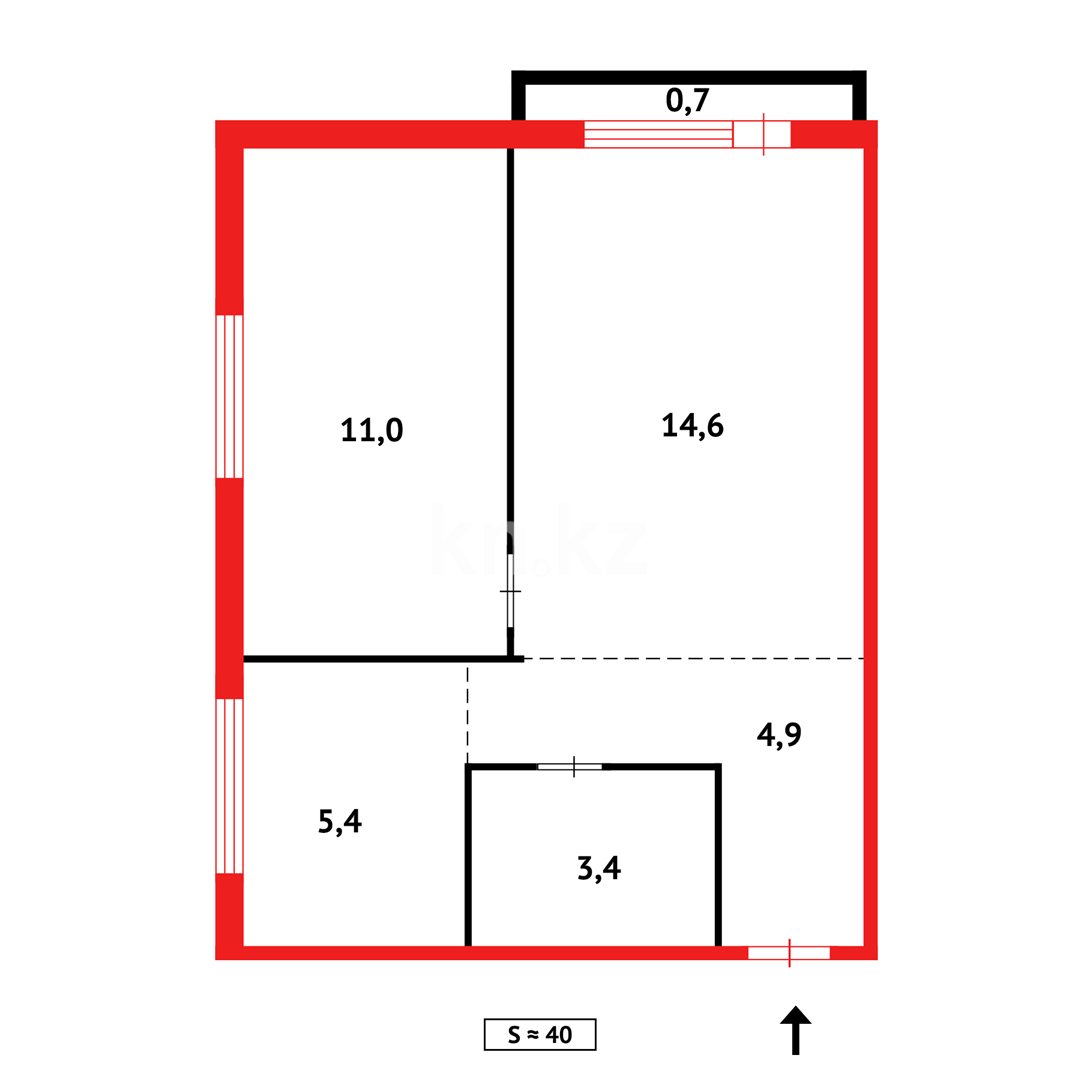 Продажа 2-комнатной квартиры, 41 м² в Сарани - фото 11