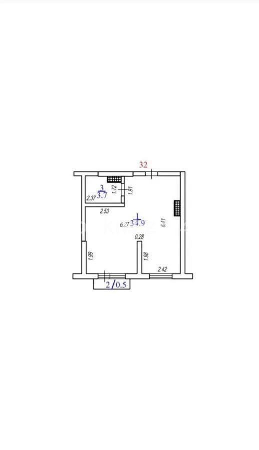 Продажа 1-комнатной квартиры, 39 м², мкр-н Нуркент, дом  6/2 стр - Продажа  однокомнатных квартир в Алматы с фото фото 1 из 1