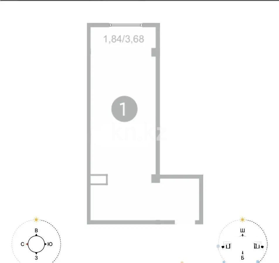 Продажа 1-комнатной квартиры, 30.8 м², мкр-н 3, дом  21/1 в Алматы