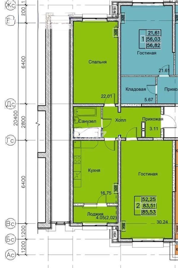 Продажа 2-комнатной квартиры, 88.3 м², ул. Жарокова, дом  218 - Продажа квартир в Алматы фото 4 из 4
