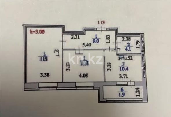Продажа 2-комнатной квартиры, 56.5 м² в Астане - фото 3