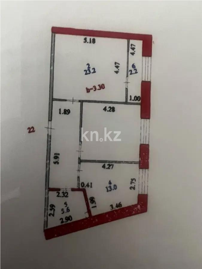 Продажа 2-комнатной квартиры, 72 м², ул. Жошы хана, дом  12/3 - Продажа квартир в Казахстане фото 1 из 1