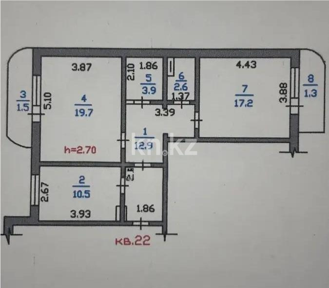 Продажа 2-комнатной квартиры, 70 м² - Продажа квартир в Алатауском р-не Алматы фото 7 из 7