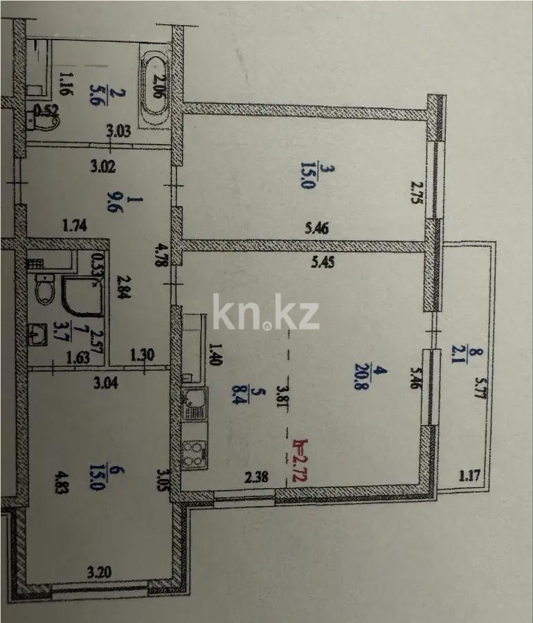 Продажа 3-комнатной квартиры, 85 м², ул. Жамбыла, дом  118 - Продажа квартир в Алматы фото 4 из 4