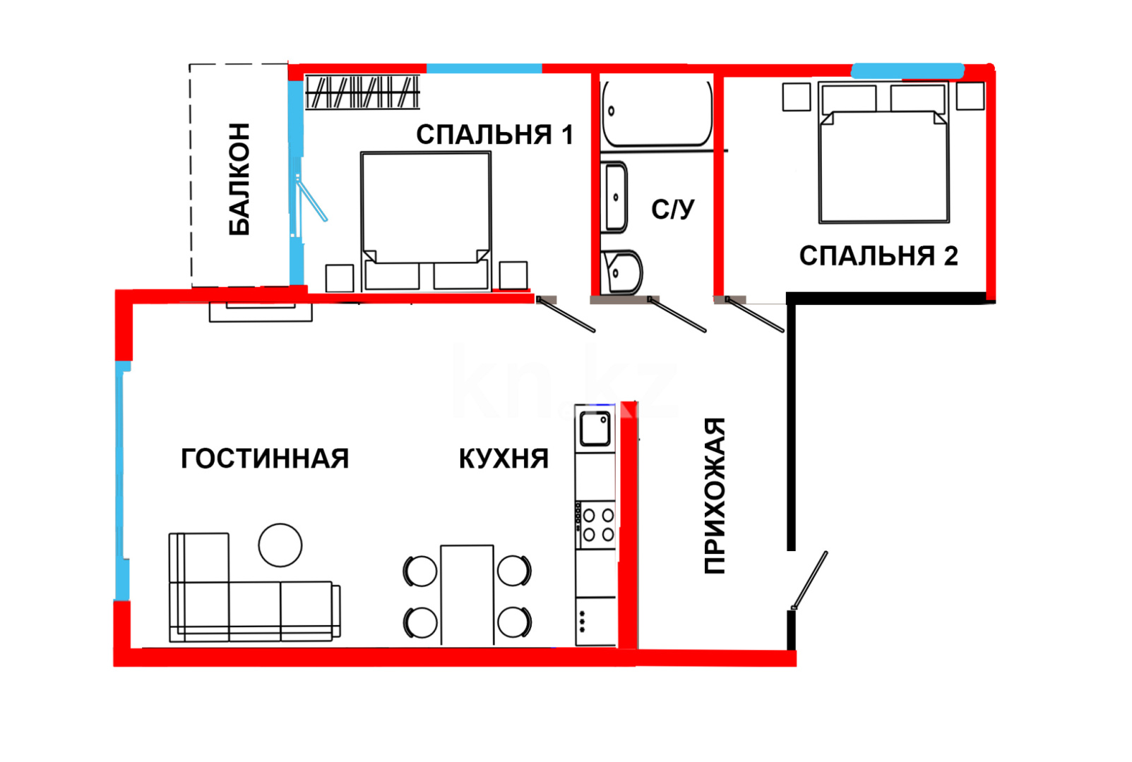 Продажа 3-комнатной квартиры, 50 м², ул. Утепова, дом  20 - ул. Розыбакиева - Продажа  трехкомнатных квартир в новостройках Алматы без посредников фото 1 из 15