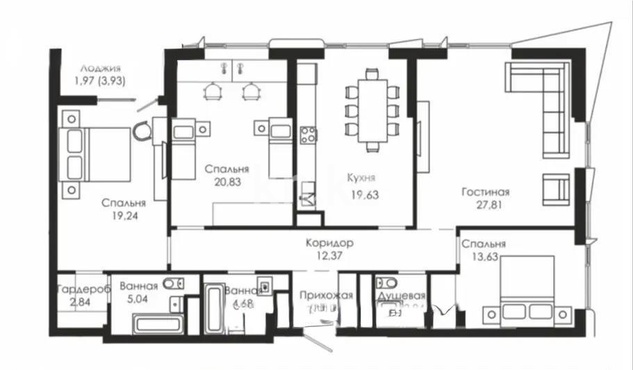 Продажа 4-комнатной квартиры, 138 м² - Недвижимость в Казахстане - страница 23 фото 1 из 1