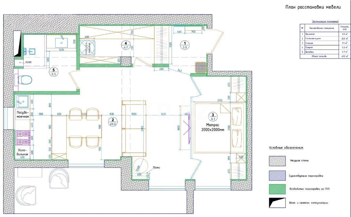Продажа 2-комнатной квартиры, 52.9 м² - Продажа квартир в новостройках Алматы - страница 15 фото 2 из 2