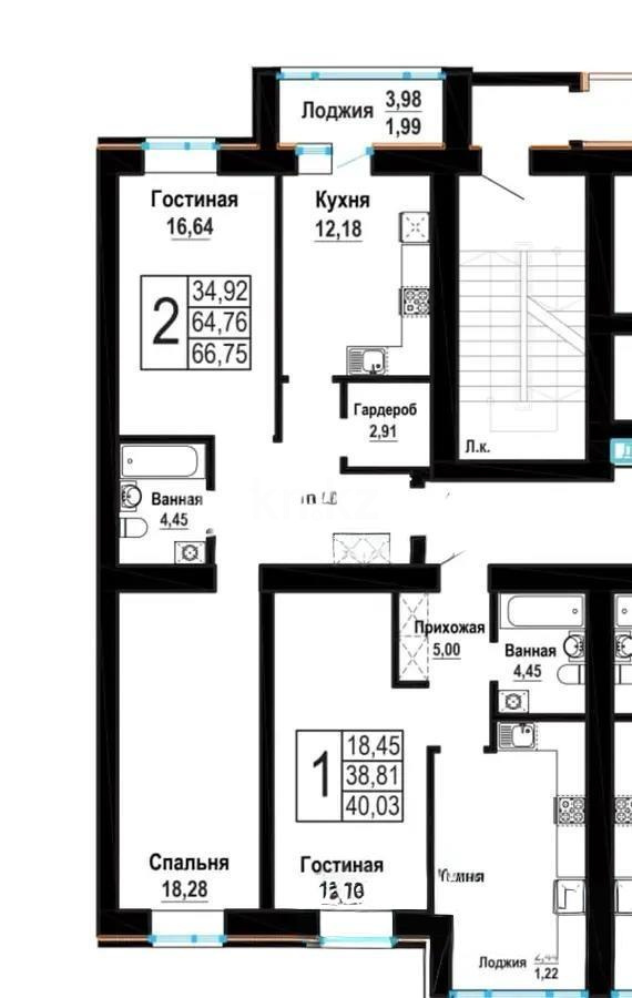 Продажа 2-комнатной квартиры, 66 м², пр. Улы Дала, дом  33 в Астане - фото 7