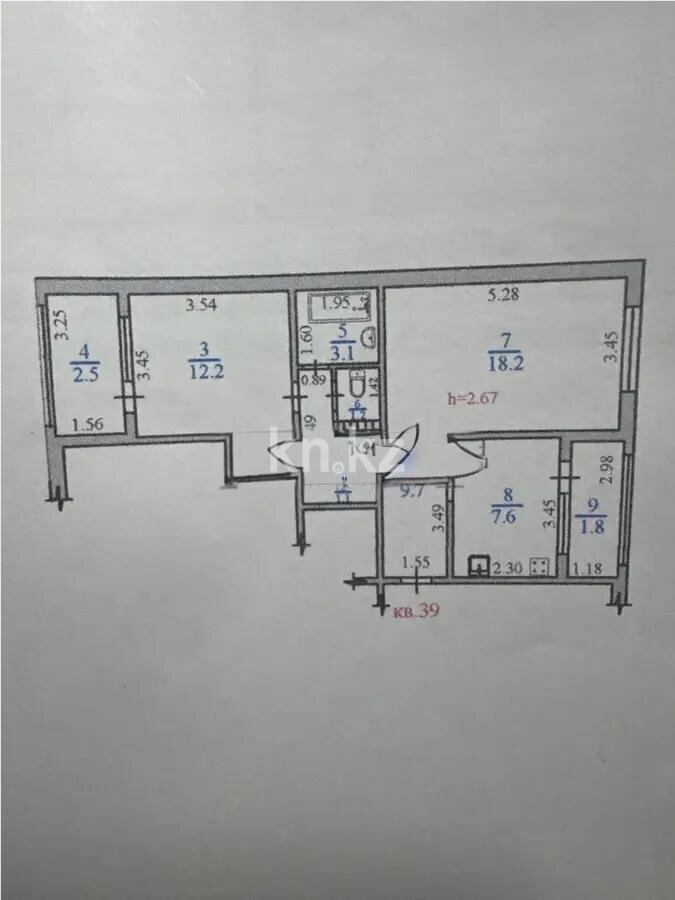 Продажа 2-комнатной квартиры, 60 м² в Алматы