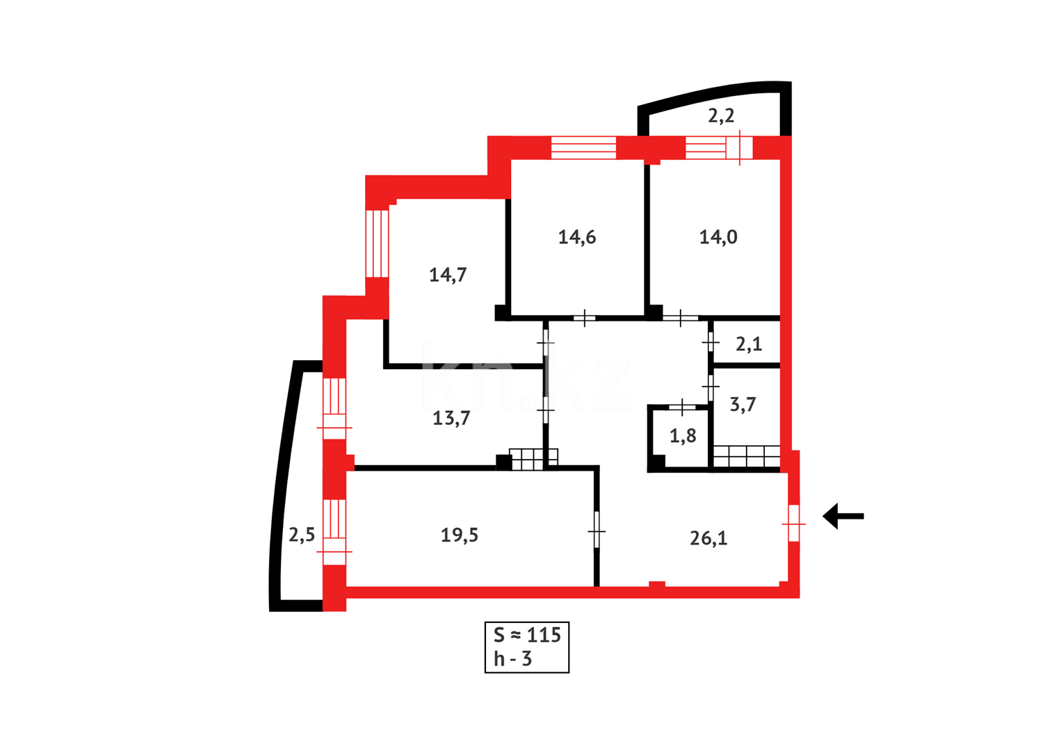 Продажа 4-комнатной квартиры, 114 м² - Аренда квартир помесячно в Жезказгане фото 28 из 28